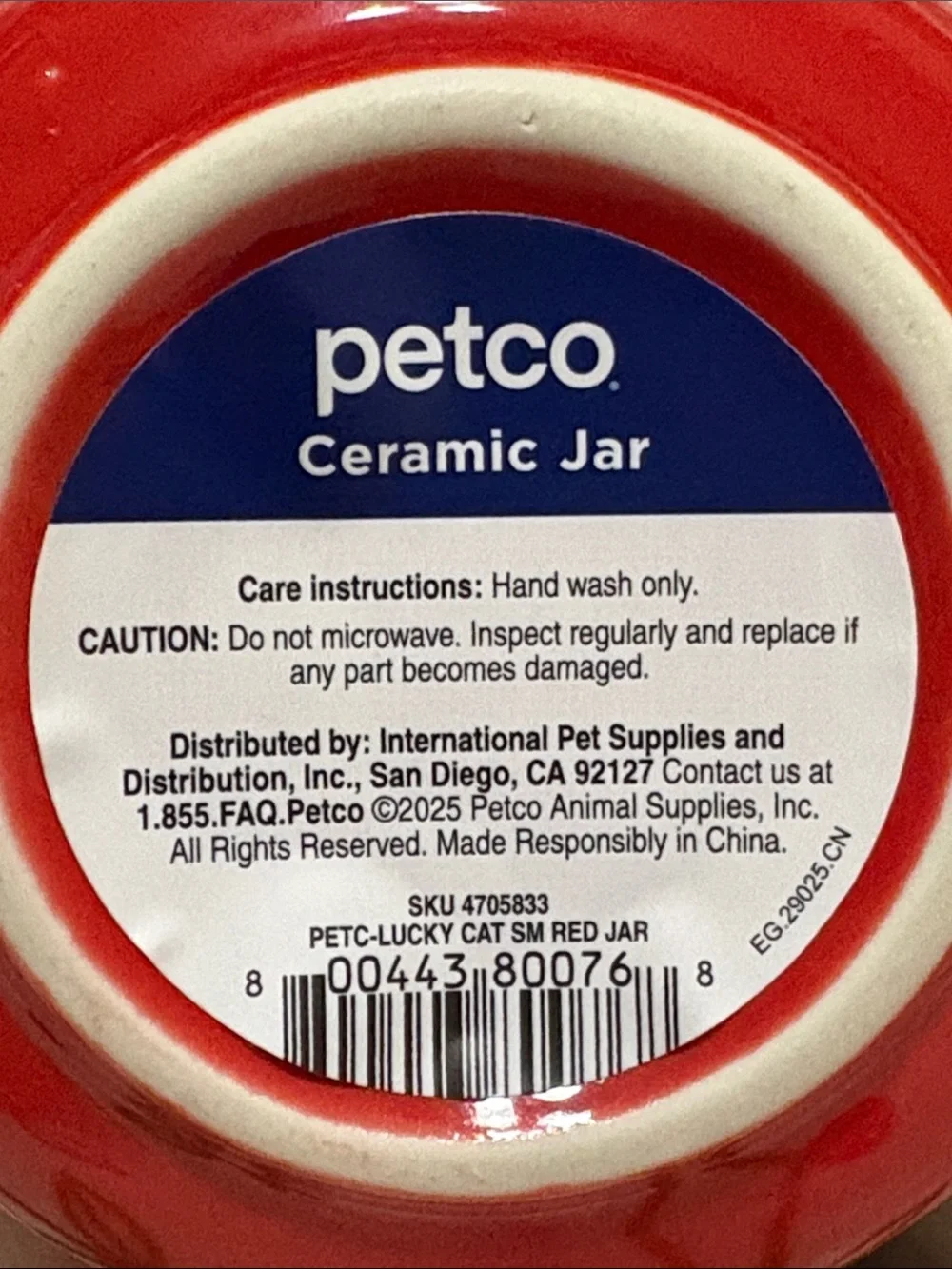 Ceramic Cat Treat Jar - Cute Pet Storage